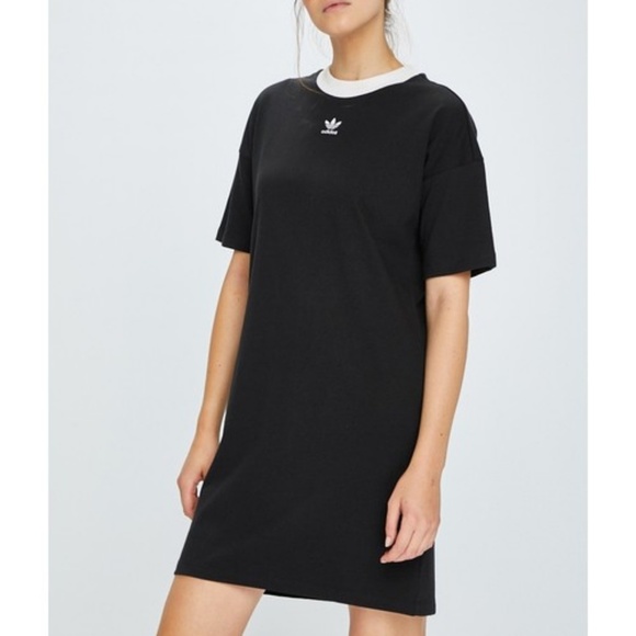 New Adidas Trefoil T-shirt Dress - Picture 2 of 7